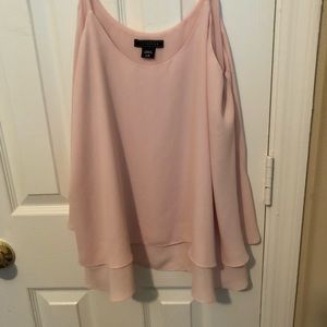 Pink flowy tank top